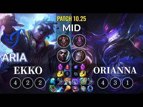 CGA Aria Ekko vs Orianna Mid - KR Patch 10.25