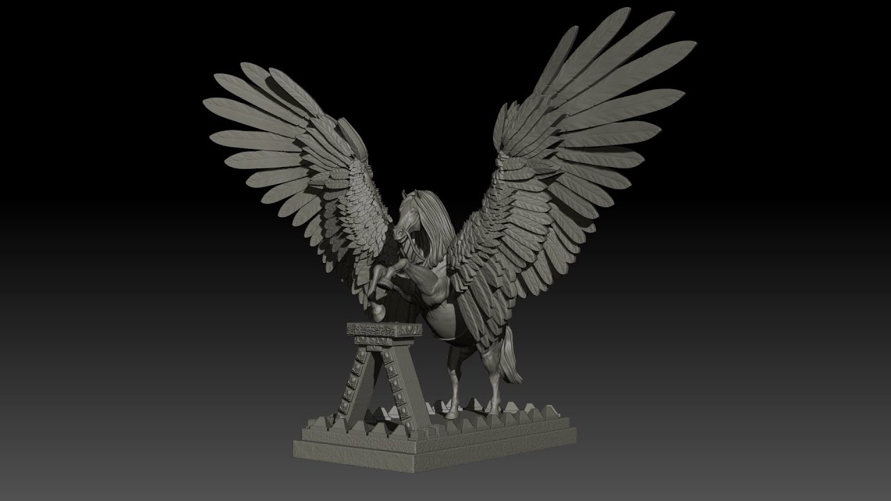 Pegas High Poly for 3d Print 3D Print Model