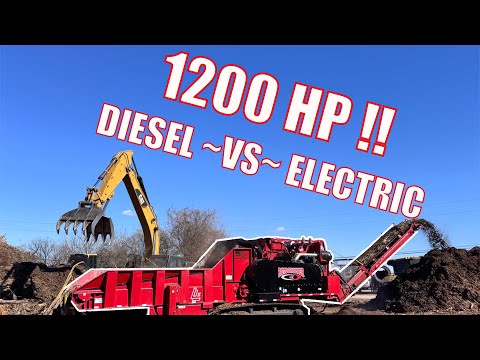 Diesel vs Electric: 1200 HP Wood Grinders Go Head-to-Head