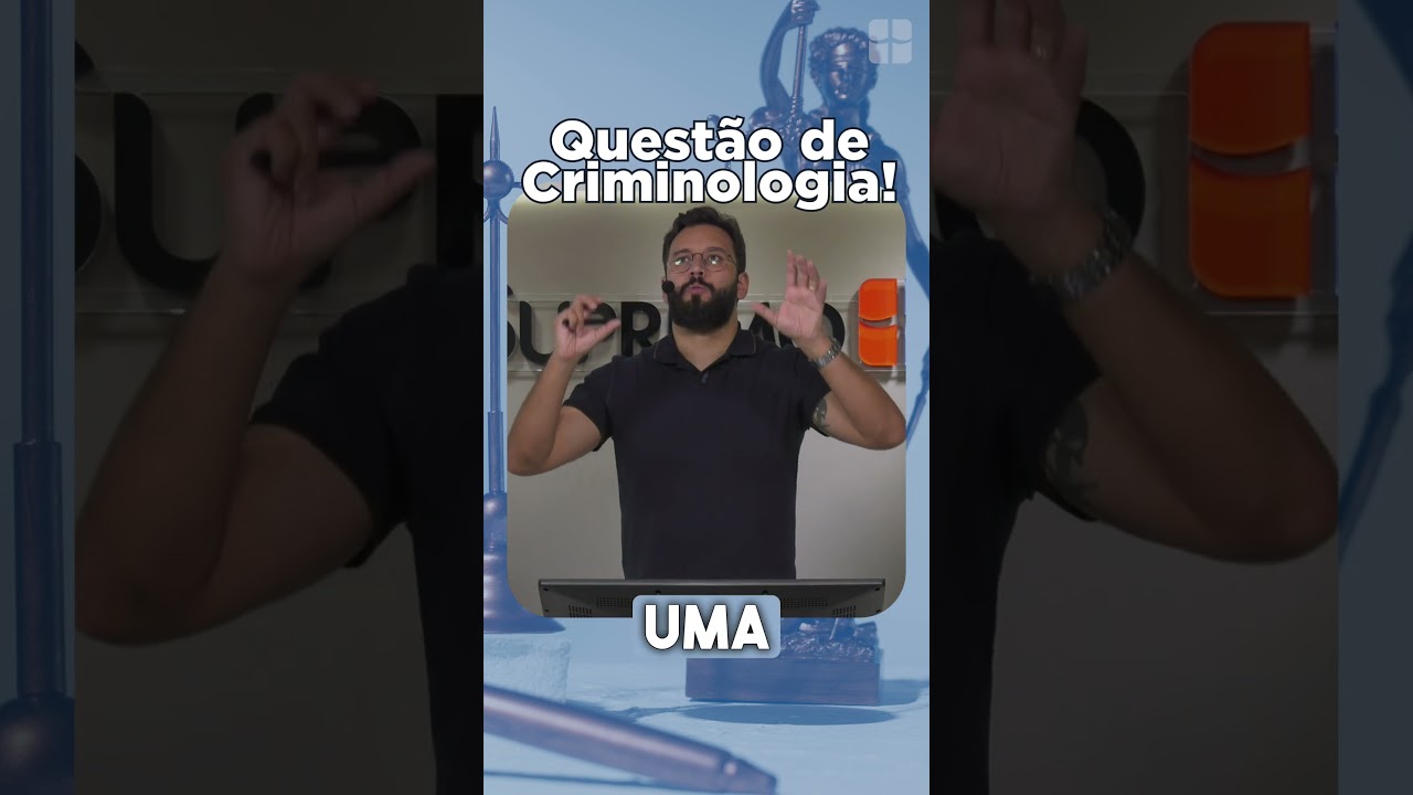 CRIMINOLOGIA: TREINAMENTO DE QUESTÕES #criminologia #prova #direito #concurso