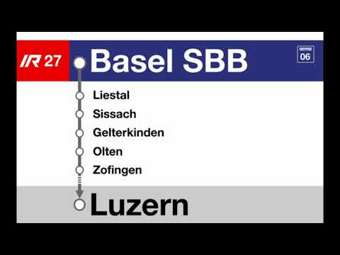 SBB Ansagen » IR27 Basel SBB — Luzern (2023) | SLBahnen