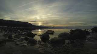 Stunning Sunrise over Lake Tahoe this morning! Time lapse winter 2013
