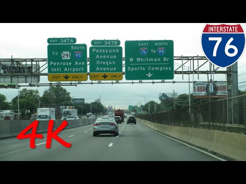 ⁴ᴷ Schuylkill Expressway (Interstate 76) eastbound [ALTERNATE TAKE] [4K VIDEO]