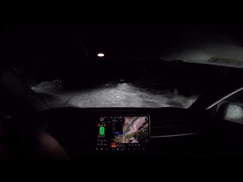 TESLA MODEL 3 ON ICE TRACK (CIRCUIT DE FLAINE)