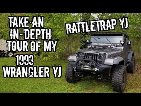 In-Depth Tour of my 1993 Jeep Wrangler YJ! | Rattletrap YJ |