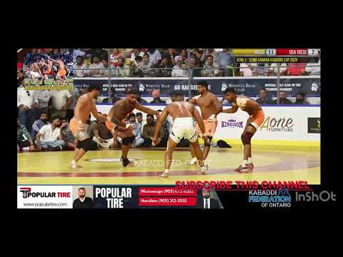 2ND SEMI FINAL KABADDI WORLD CUP 2025 CANADA 🇨🇦 INDIA VS USA RED 