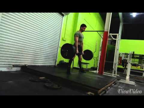 2/26/15 Deadlifts 405/6 stiff bar