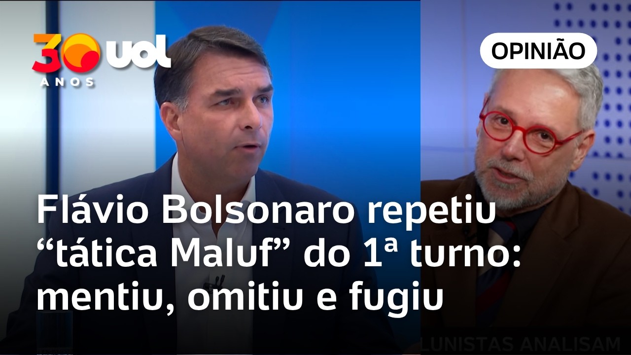  Flávio Bolsonaro na Globo repetiu "tática Maluf" do 1º turno: mentiu, omitiu e fugiu | Toledo