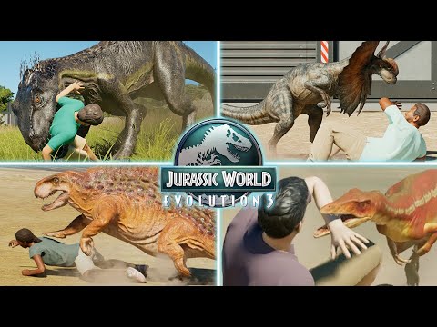 Humans Vs Dinosaurs Animations | Jurassic World Evolution 3