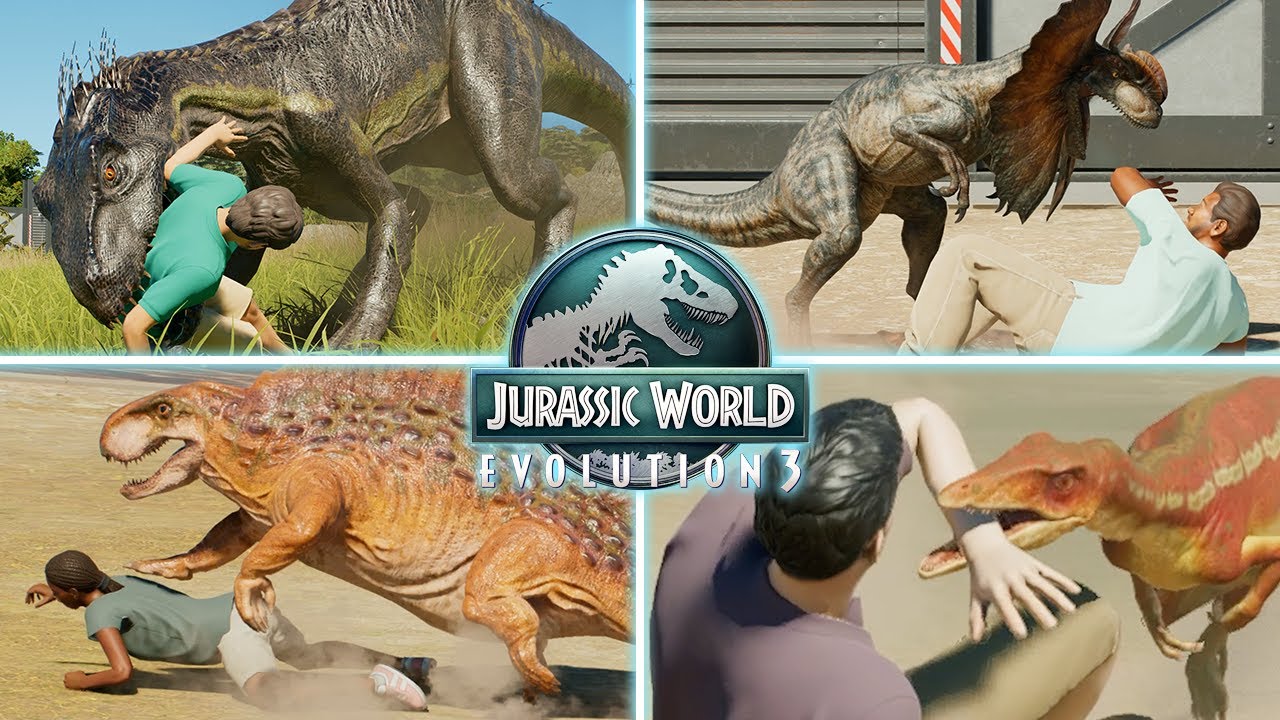 Humans Vs Dinosaurs Animations | Jurassic World Evolution 3