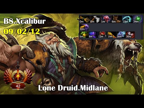 Dota 2 Pro Replay | Midlane | Lone Druid [B8.Xcalibur] | ~7973mmr | 7.26c