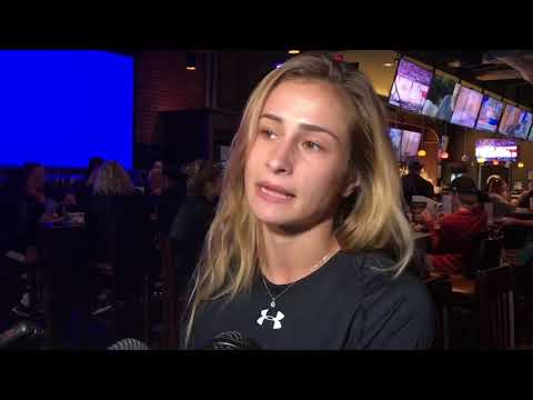 Shelley Smith, Anna Conklin and Savannah McCaskill talk NCAA soccer tournament