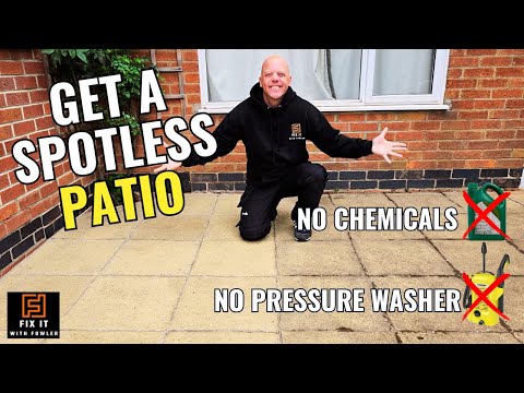 Get a SPOTLESS Patio without Harsh Chemicals or Power Washing!