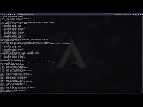 ArcoLinux : 905 updating qtile with mirror, update, skel and pksyua after clean install