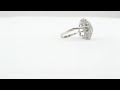 1345219 Ring 18K White Gold with brilliant cut Diamonds approx. 3.04 ctw }}