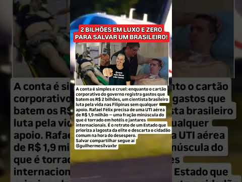 O Brasil gasta bilhões com luxo oficial enquanto Rafael e tantos outros são abandonados. 😱🥺🪖😔💰