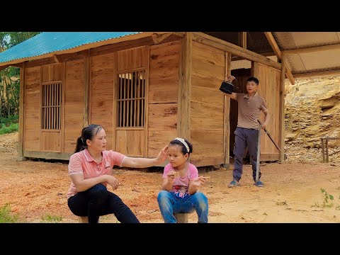 Building wooden houses on new farm, Harvest bamboo shoots, Happy family cooking together