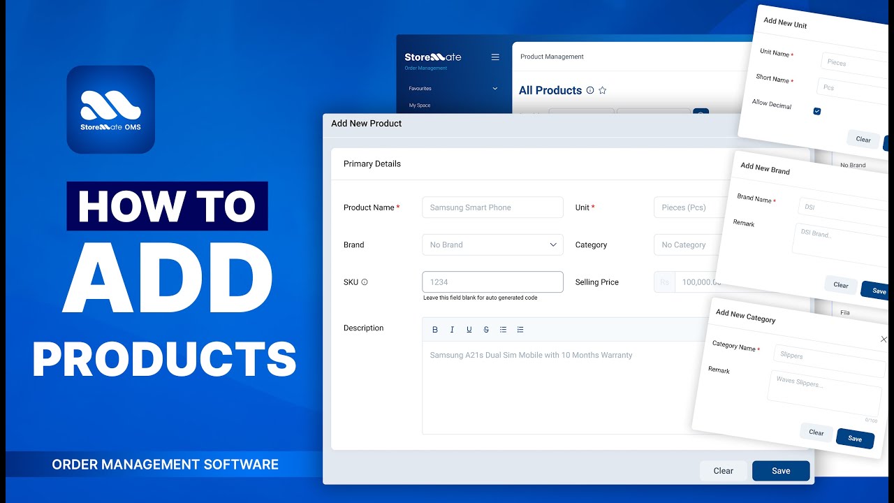 Storemate OMS course — How to Add Product