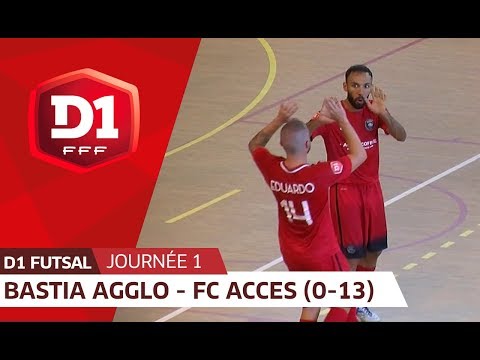 J1:  Bastia Agglo Futsal  -  FC Acces (0-13), le résumé
