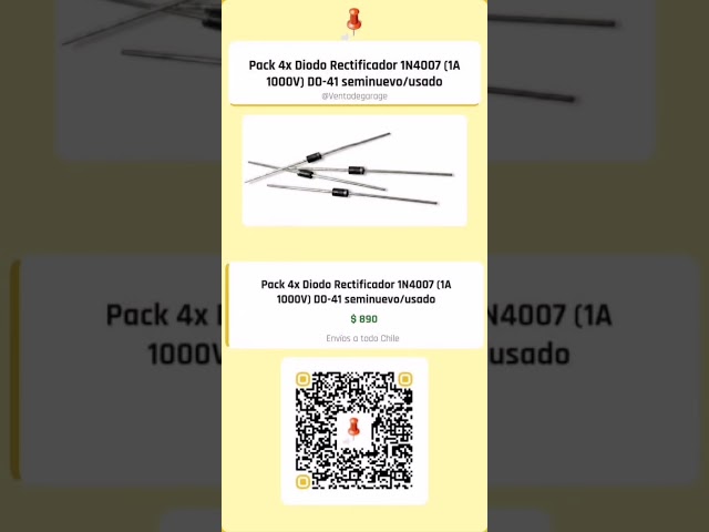 Vídeo relacionado con Haobase 100 x 1N4007 DO-41 rectificador diodo 1A 1000V
