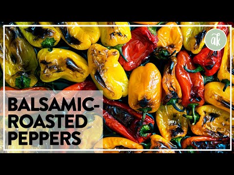 4-Ingredient Balsamic-Roasted Peppers