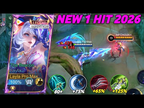 GLOBAL LAYLA THE BEST BUILD & EMBLEM 2026!! NEW 1 HIT BUILD FOR LAYLA - Mobile Legends