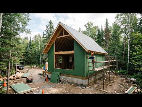 Solo Woman Builds Incredible Off-Grid Log Cabin | 2 Years in 22 Minutes - TIMELAPSE