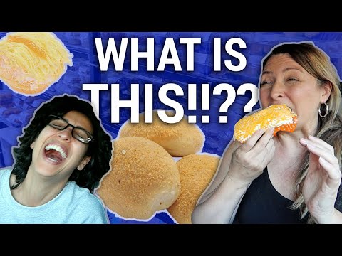 Trying Filipino Desserts for the First Time (Ensaymada, Pan de Sal, Cheese Balls) // Travel Snacks
