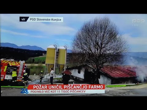 POŽAR  PIŠČANČJE FARME SLOVENSKE KONJICE 07.  04.  2023