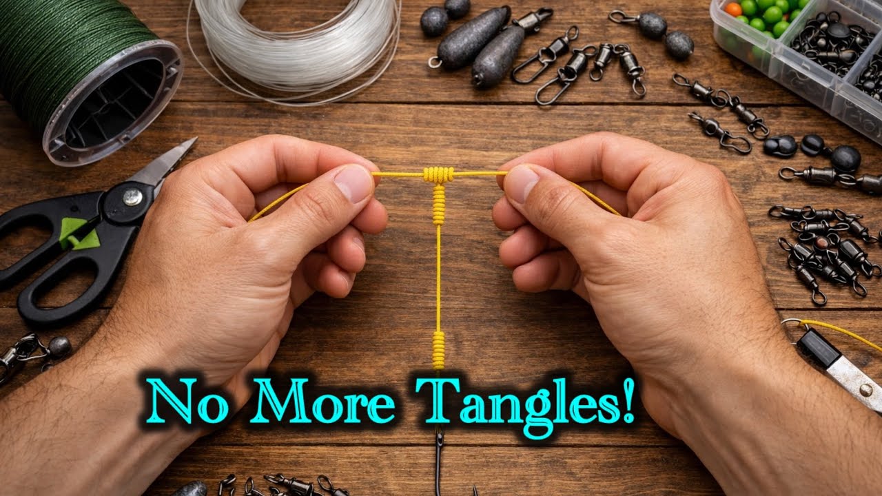 How to Tie a Tangle-Free Fishing Rig with a Leader