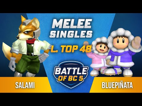 salami (Fox) vs bluepiñata (Ice Climbers) - Melee Singles Losers Top 48 - Battle of BC 5