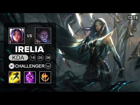 Irelia vs Sylas Mid - KR Grandmaster - Patch 12.19 Season 12