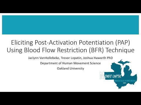 VanHollebeke - Eliciting Post-Activation Potentiation using Blood Flow Restriction Technique