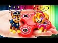 FIVE LITTLE PAW PATROL JUMPING ON THE FIDGET SPINNER FIVE LITTLE MONKEYS JUMPING ON THE BED RHYMES