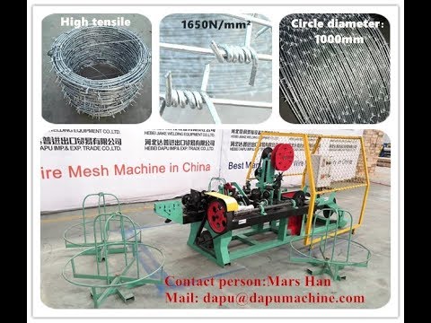 Processing of barbed wire making machine