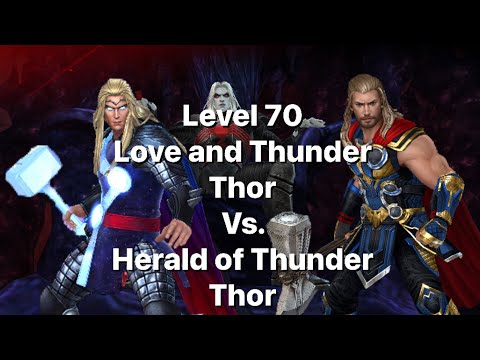 Love and Thunder Thor and Herald of Thunder Uniform Comparison-Marvel Future Fight