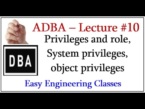 Privilégios e função, privilégios de sistema, privilégios de objeto - ETIT 427 - ADBA - IP University Syllabus