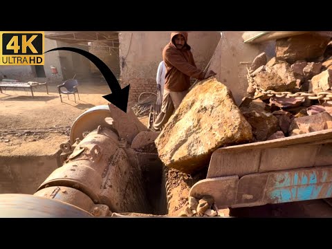 Big Rock Jaw Crusher Machine in Action | Powerful Stone Crushing ASMR Sounds