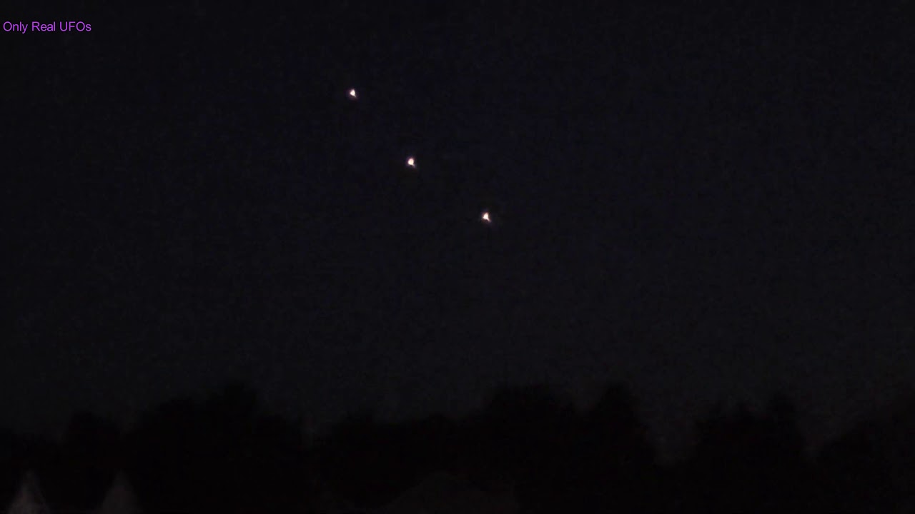 Three shining UFOs flying in formation over US. 07/18/19.