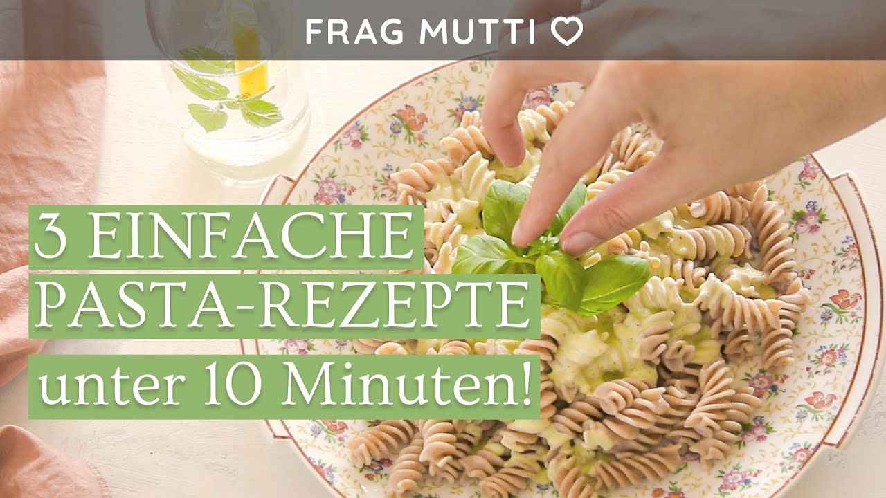 3 Nudelsoßen – Einfache Pasta-Rezepte unter 10 Minuten 🍝