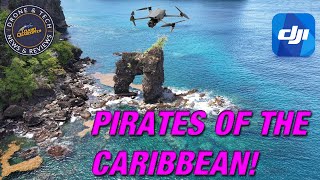 DJI Air 3S on St Vincent and the Grenadines at The Pirates of the Caribbean Wallilabou Bay