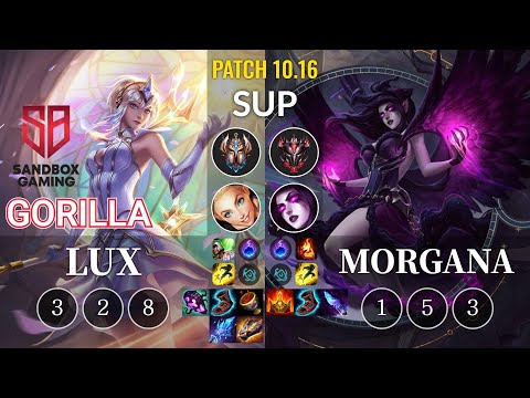 SB GorillA Lux vs Morgana Sup - KR Patch 10.16