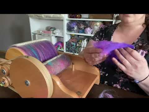 How to make roving on a drum carder