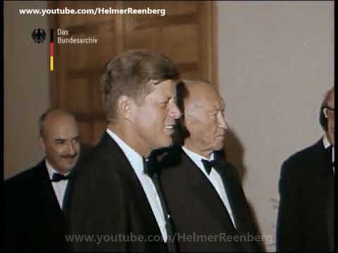 June 23, 1963 - President John F. Kennedy at Konrad Adenauer's Dinner at the Palais Schaumburg