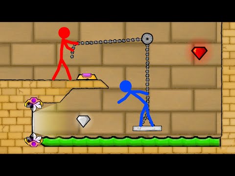 Watergirl and Fireboy , Stickman Animation .( parkour )