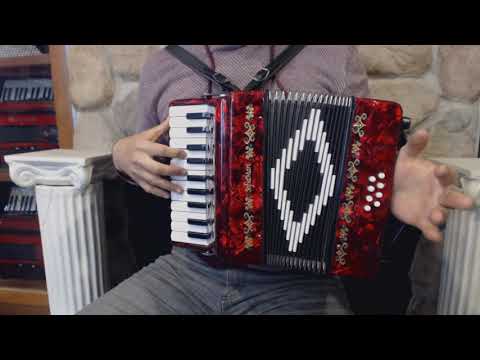 3376 - Red SofiaMari Piano Accordion MM 22 8 $199