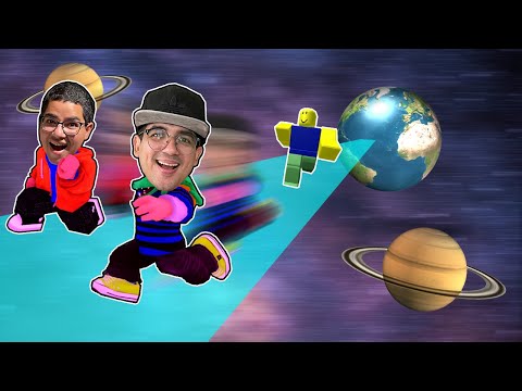 DEIXAMOS OS OUTROS PARA TRÁS E CORREMOS TÃO RÁPIDOS QUE CHEGAMOS NO ESPAÇO! - Roblox Race Clicker