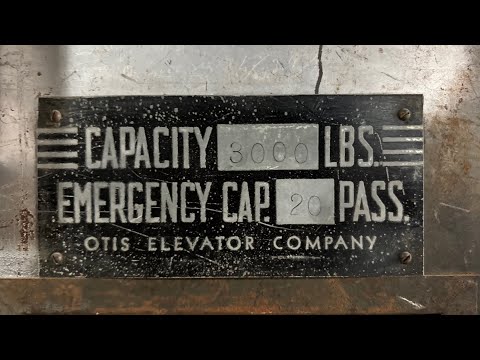 Amazing Vintage Otis Constant Pressure Controlled Traction Materials Only Freight Elevator!!