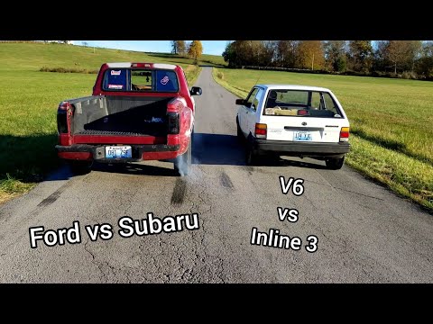 Ranger almost gets justyfied -  Ford Ranger vs Subaru Justy