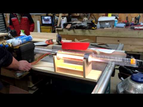 Hybrid Rocket Engine test - 60mm Acrylic Rod with Oxygen gas